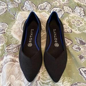 Rothy's Women's Black and Blue Flats